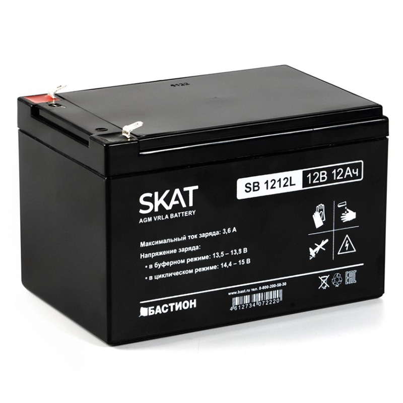SKAT SB 1212L аккумулятор 12Ач 12В Бастион