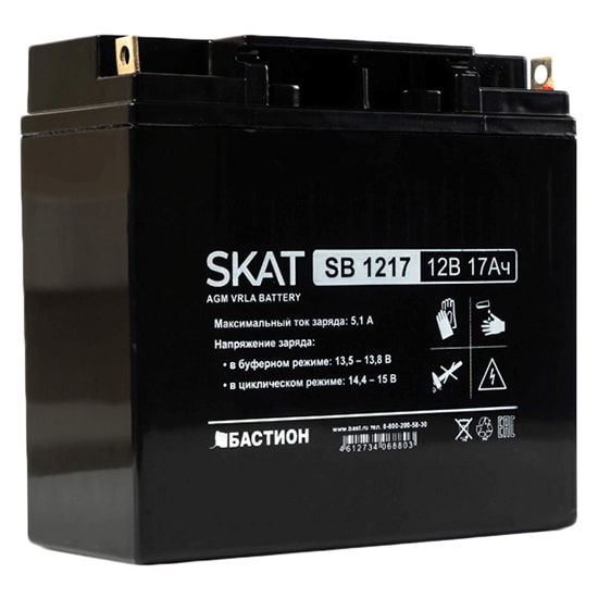SKAT SB 1217 аккумулятор 17Ач 12В Бастион