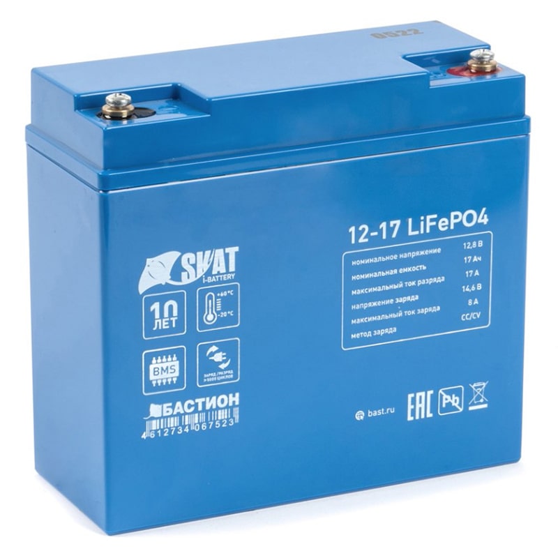 Skat i-Battery 12-17 LiFePO4 аккумулятор 17Ач Бастион