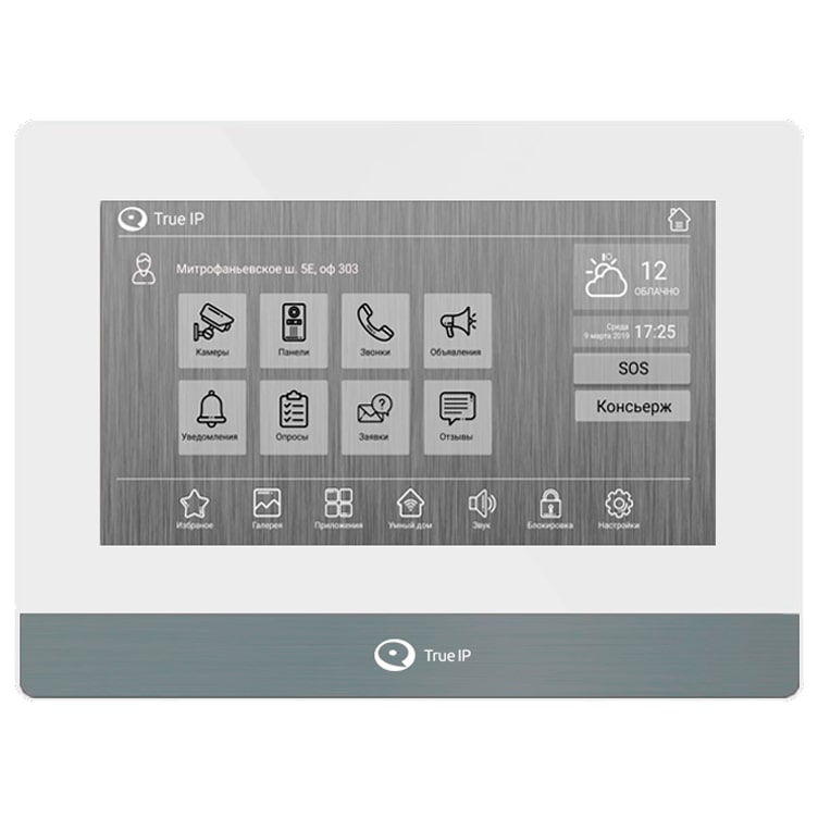 TI-4107AW видеодомофон True IP