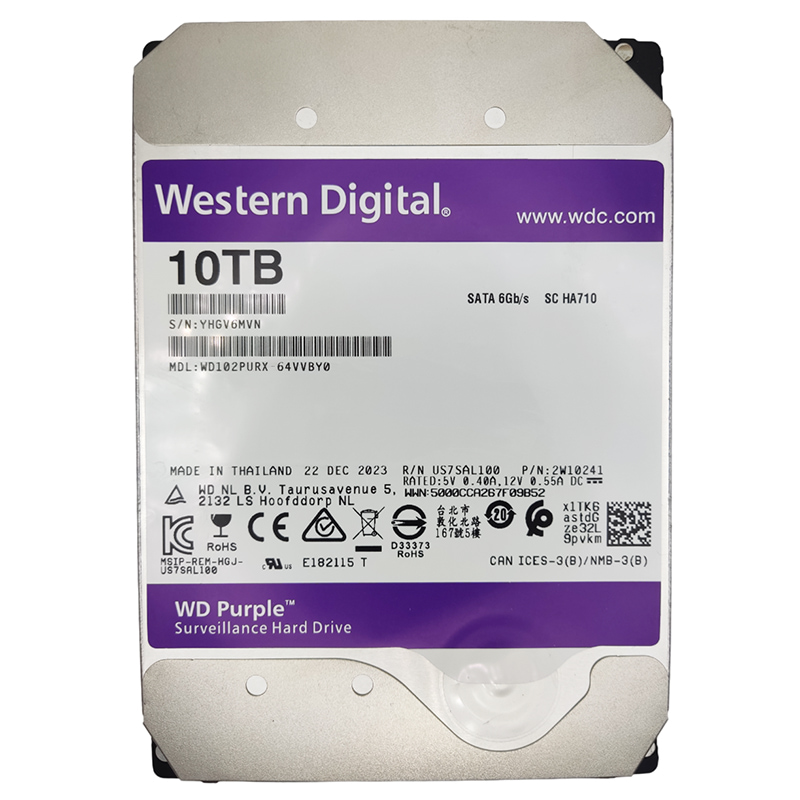 Жесткий диск 10Тб WD серия Purple Pro (WD102PURX) (CN)